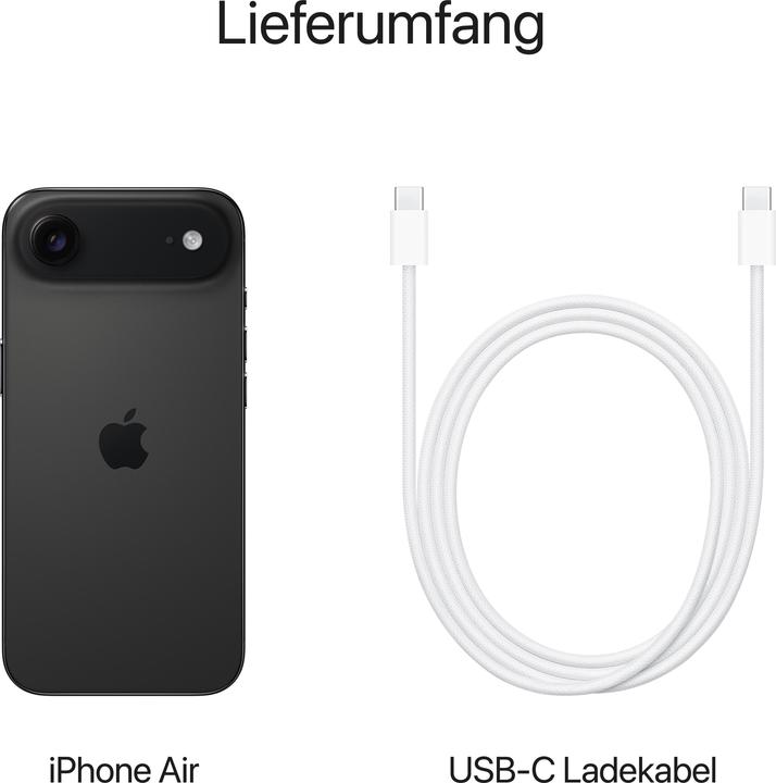 Produktbild Apple iPhone Air (256 GB, Space Black, 6.50", Dual SIM, 5G)