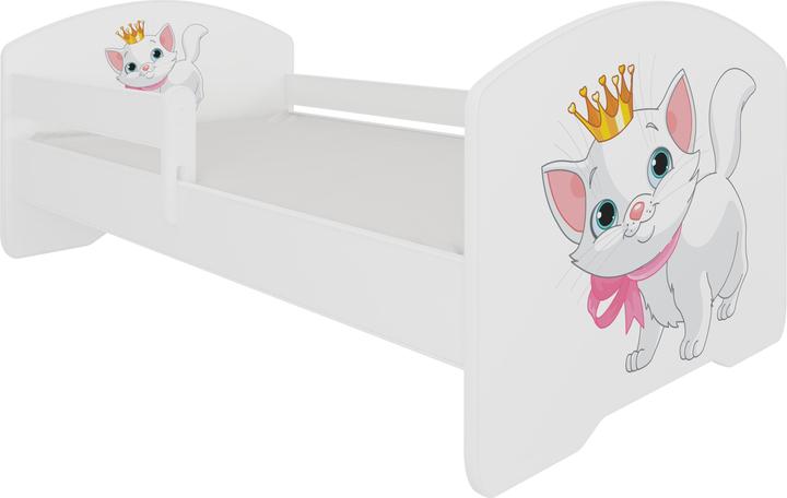 Produktbild ADRK Furniture Bett mit Matratze und Geländer PEPE CAT 160X80 (160 x 80 cm)