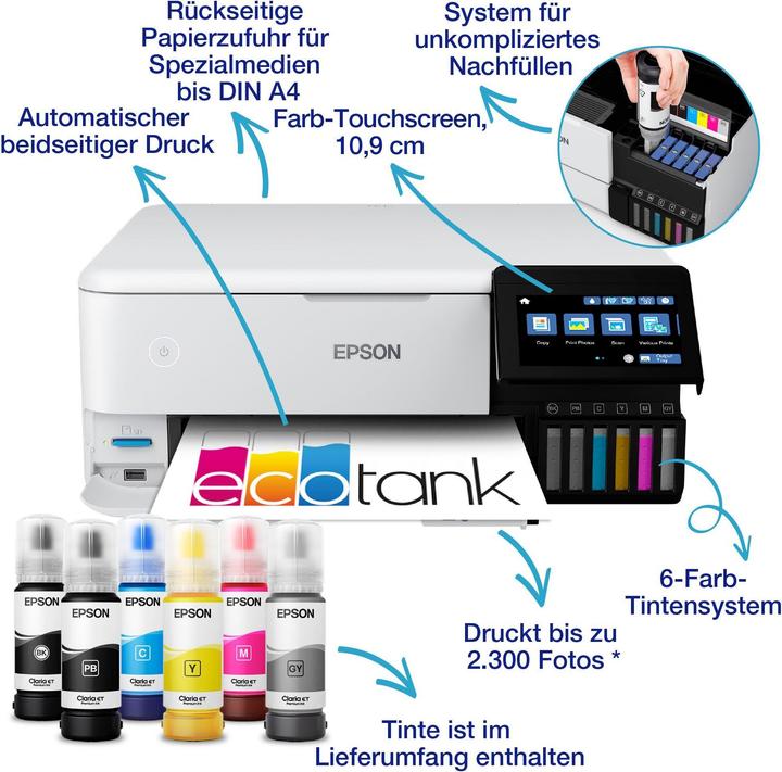 Immagine prodotto Epson EcoTank ET-8500 (Eco-Tank, Colore)