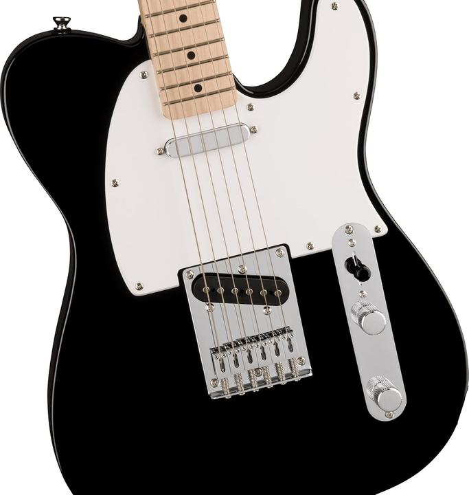 Immagine prodotto Squier Chitarra elettrica Sonic Telecaster MN Black (Chitarra elettrica, Collo: legno di acero, Corpo: legno di pioppo, Tastiera: legno di acero)