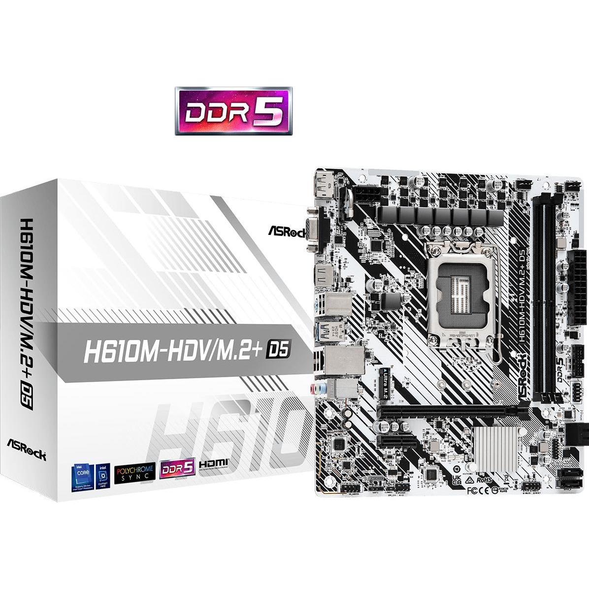 Thumbnail - AsRock H610M-HDV/M.2+ (LGA 1700, Intel H610, mATX), Mainboard