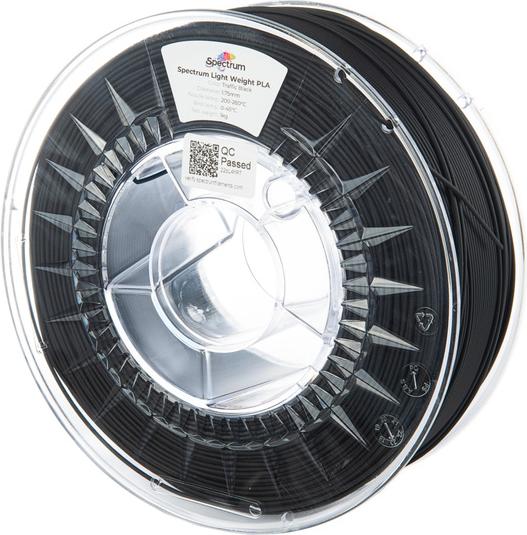 Image du produit Filament PLA Light Weight traffic noir 1.0kg 1.75mm (PLA, 1.75 mm, 1000 g)