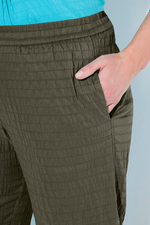 Image du produit Ulla Popken Pantalon 7/8 Ruby, jambe droite. Genoux préformés et taille élastique (48)