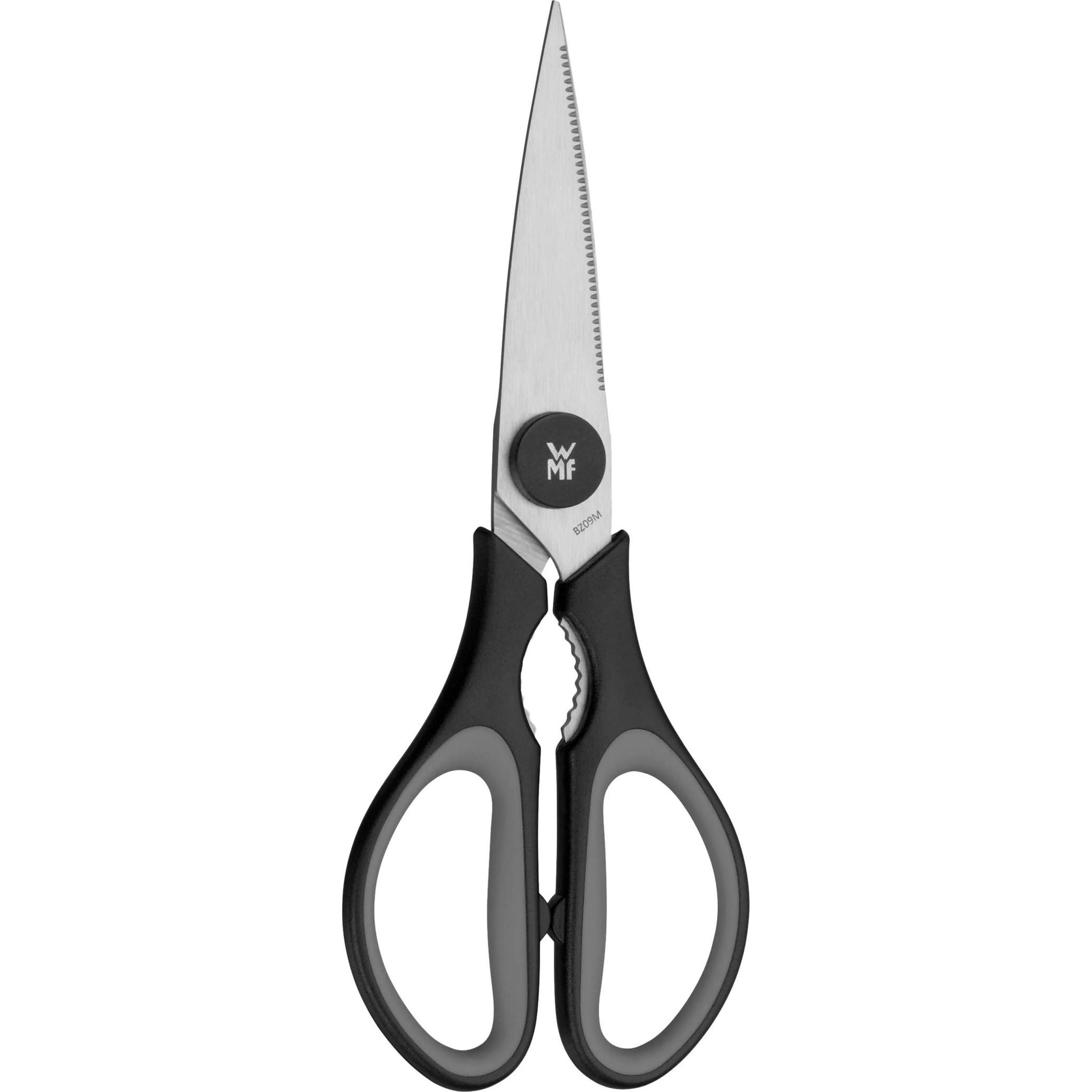WMF Küchenschere Haushaltsschere Allzweckschere 21cm Touch Sägeschliff schwarz, Küchenschere, Schwarz