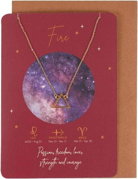 Image du produit Something Different Signe du zodiaque Collier Fire Element en alliage d'acier inoxydable (Matériau 100% synthétique)