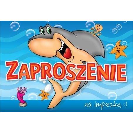 Kukartka Einladung ZZ-035 Hai-Party (5 Stk.) (5 Stk.) (53666989)