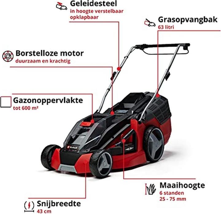 Image du produit Einhell Kit GE-CM 43 Li M (Fonctionnement sur batterie)