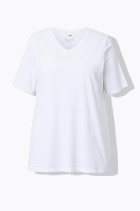 Produktbild Ulla Popken T-Shirts, 2er-Pack, V-Ausschnitt, Halbarm (50, 52)