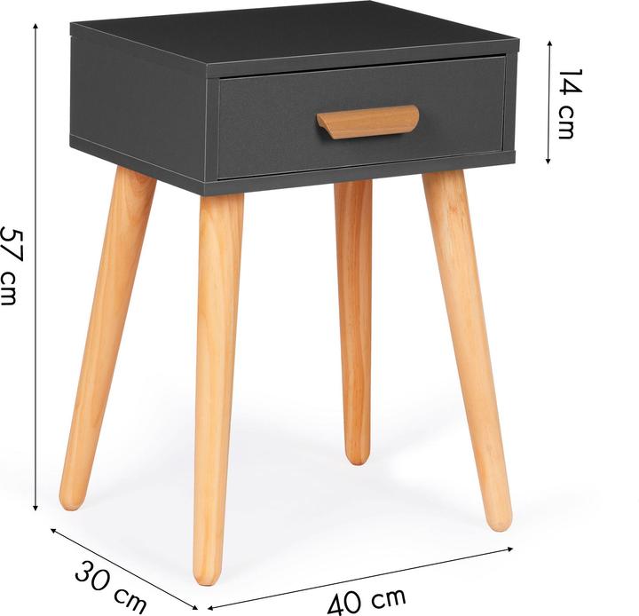 Produktbild Modernhome Moderner Nachttisch oder Couchtisch Grau