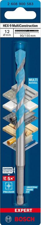Produktbild Bosch Professional Zubehör EXPERT HEX-9 MultiConstruction Bohrer, 12 x 90 x 150 mm