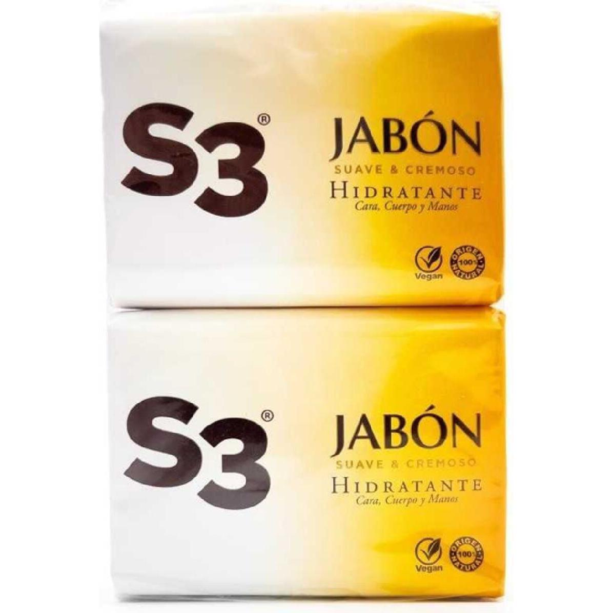 S3, Sapone mani, PASTILLA JABON HIDRATANTE 2 x 125 GR (Sapone duro, 125 g)