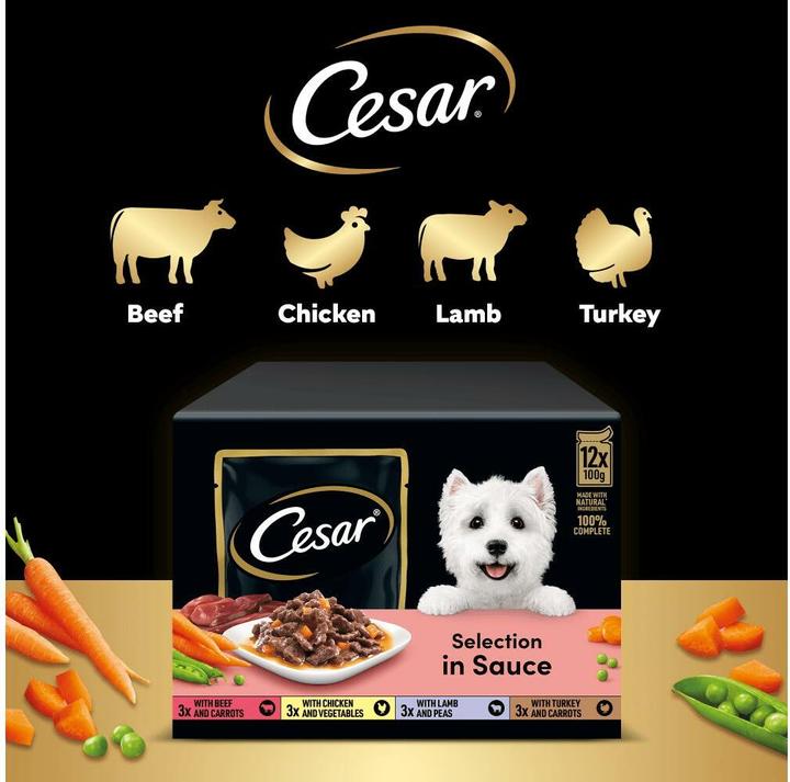Produktbild Cesar Selektion Sauce, 12x100g (Adult, 12 Stk., 1200 g)