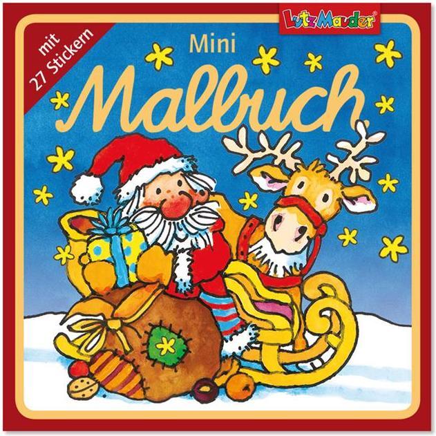 Produktbild Lutz Mauder Mini Malbücher mit Stickern, Weihnachten