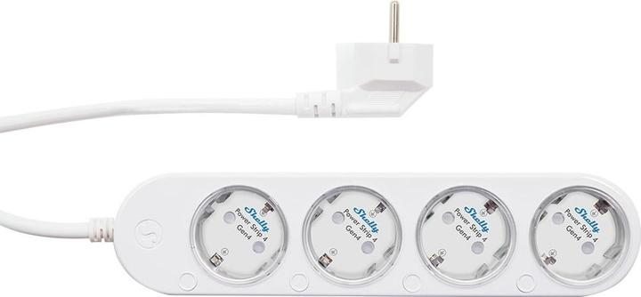 Produktbild Shelly Power Strip 4 Gen4, 4-fach Steckdosenleiste, weiss, WiFi, Bluetooth, Zigbee, Matter, Apple HomeKit