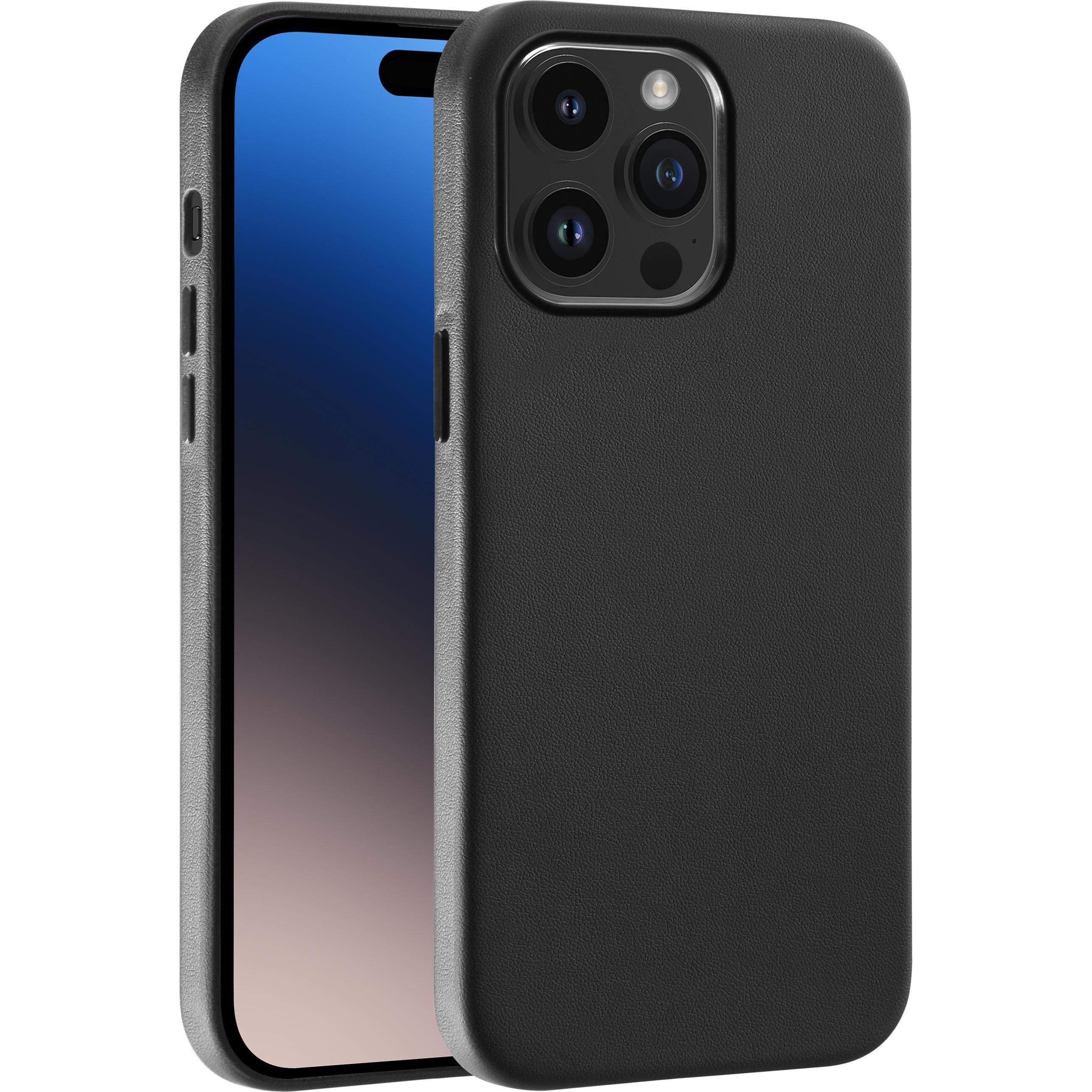 Vivanco MAG CLASSIC Cover fuer iPhone 15 Pro, schwarz, MagSafe Support (Apple iPhone 15 Pro), Smartphone Hülle, Schwarz