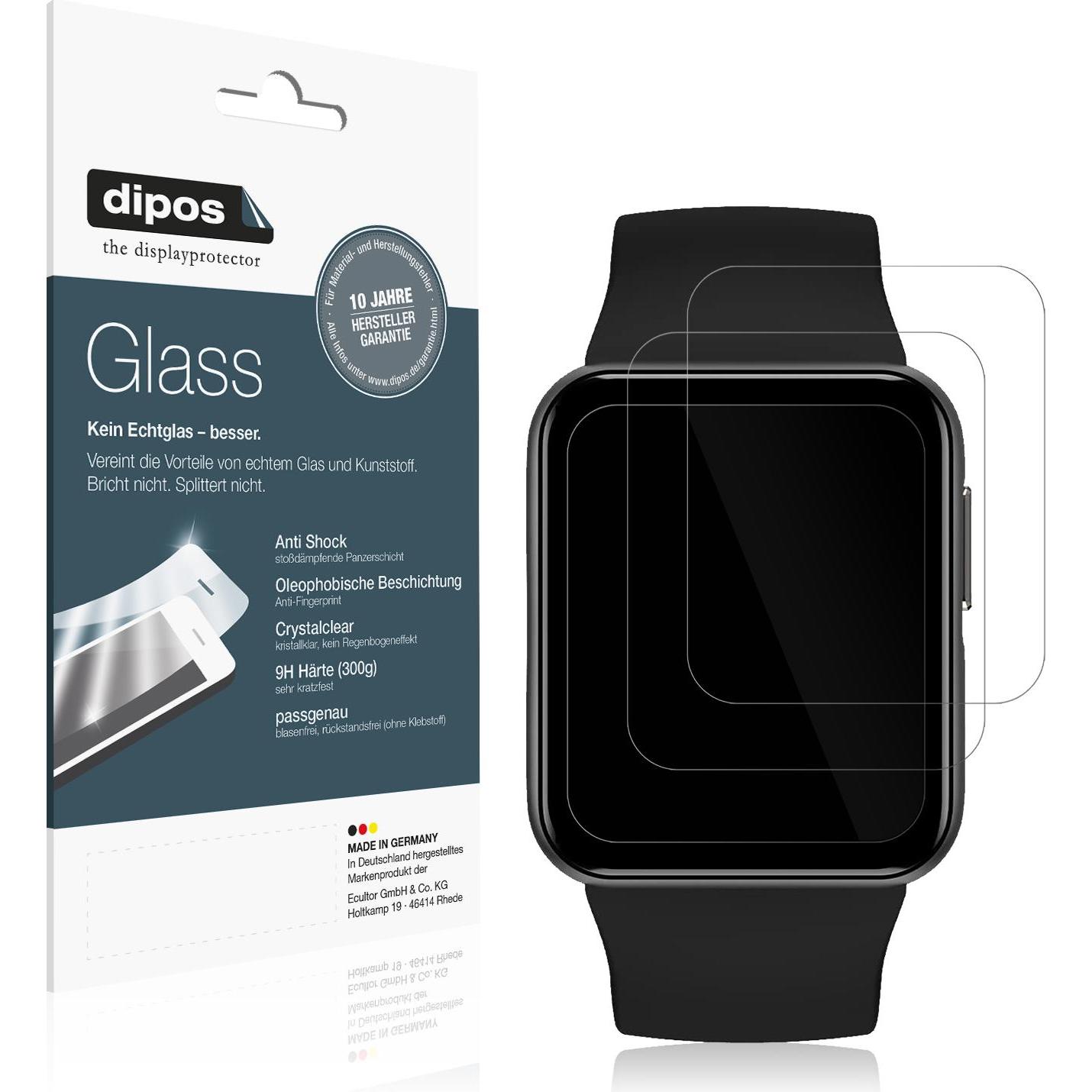 Dipos Displayschutz Anti-Shock, Smartwatch Schutzfolie, Transparent