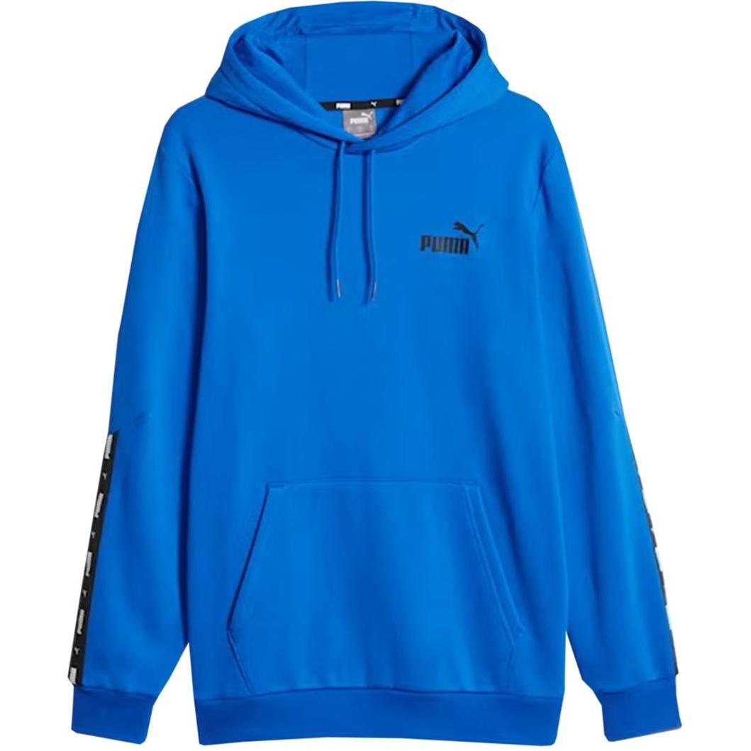 Puma, Herren, Pullover, Herren ESS+ Tape Kapuzenpullover FL blau 849040 47, Blau, (47)
