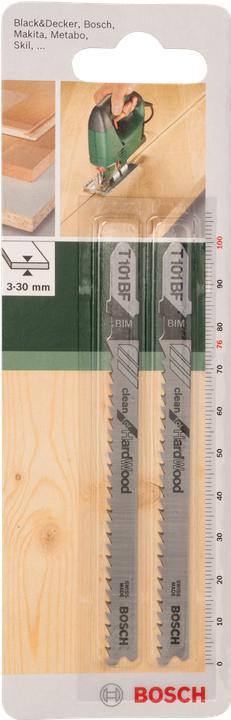 Produktbild Bosch Zubehör Stichsägeblatt BIM, T 101 BF Clean for Hard Wood