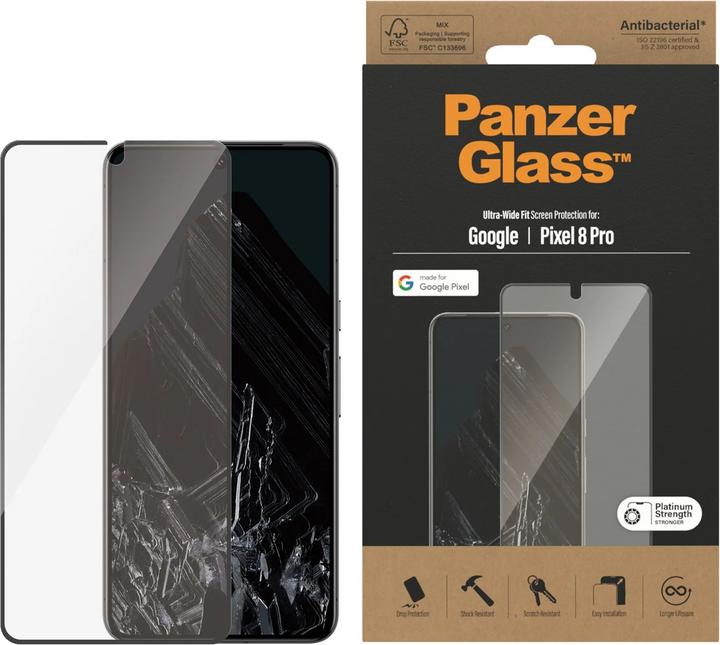 Actual product image PanzerGlass Ultra-Wide Fit (1 Piece, Google Pixel 8 Pro)