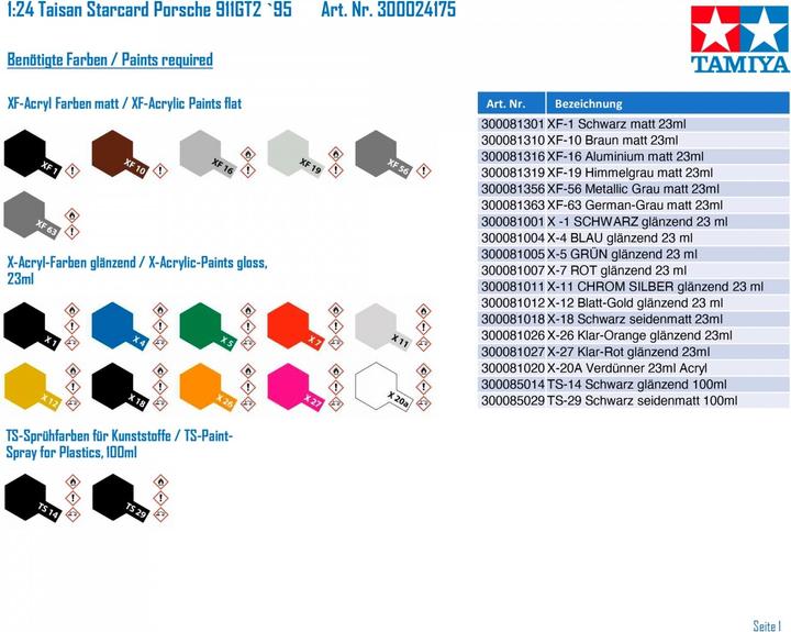 Actual product image Tamiya Porsche GT2