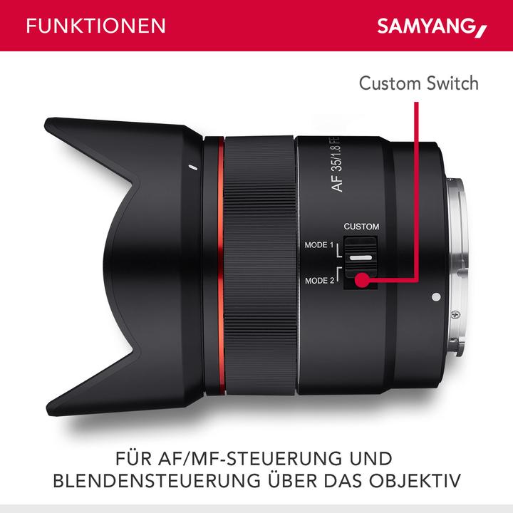 Image du produit Samyang AF 35mm f/1.8 FE (Sony E, Plein format, APS-C / DX)