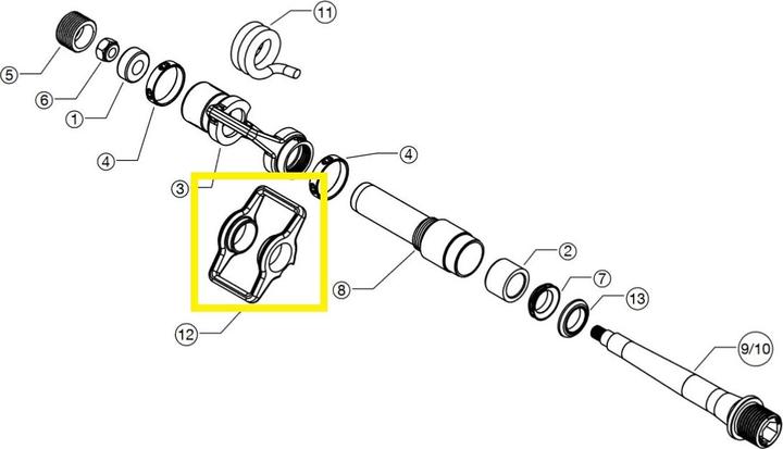 Crankbrothers Pedal Wing Flügel, innen, Level 11, Ti