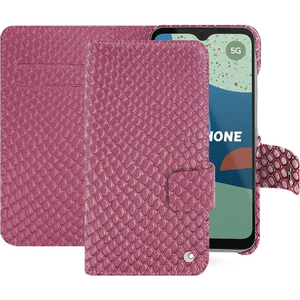 Noreve Lederschutzhülle Wallet (Fairphone 4), Smartphone Hülle, Rosa