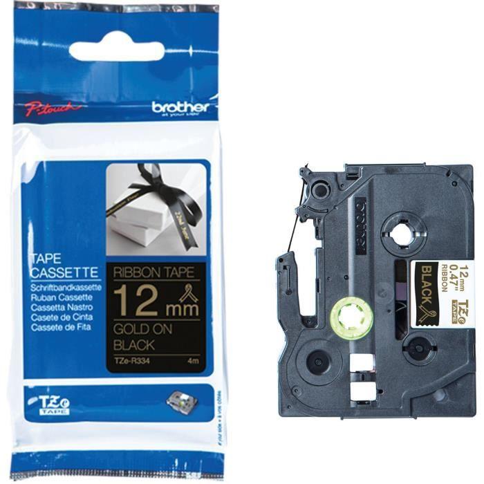 Actual product image Brother TZe-R334 (1.20 cm, Black)