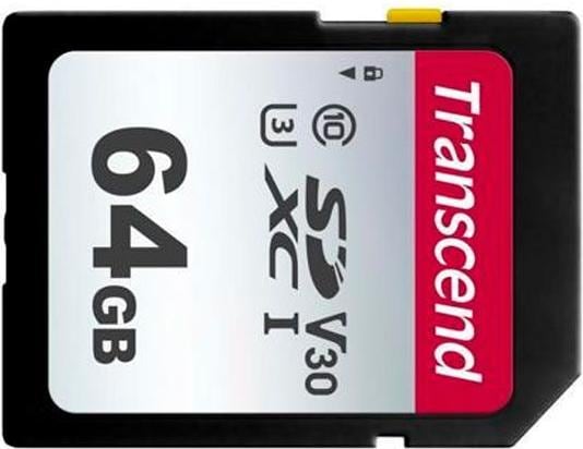 Actual product image Transcend SDXC 300S 64GB Class 10 UHS-I U1 (64 GB, SDXC, U3, UHS-I)