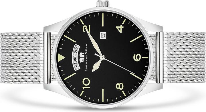 Immagine prodotto Orologio al quarzo da uomo vintage in acciaio inox argento - 16436 (Cronografo, 43 mm)