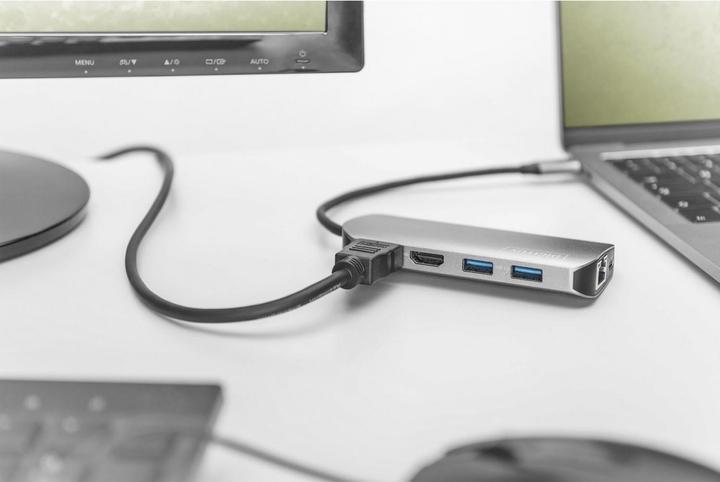 Image du produit Digitus Station d'accueil universelle USB-C™, 8 ports (Port de connexion (propriétaire), 8 ports)