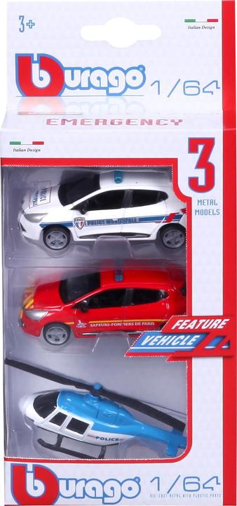 Actual product image Burago PACK 3 1/64 RESCUE VEHICLES