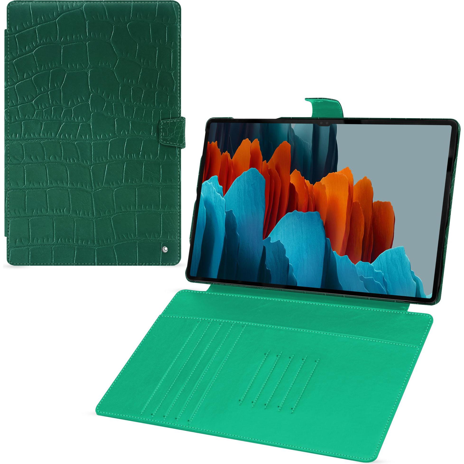 Noreve Lederschutzhülle Samsung Galaxy Tab S9 Ultra (Galaxy Tab S9 Ultra), Tablet Hülle, Grün