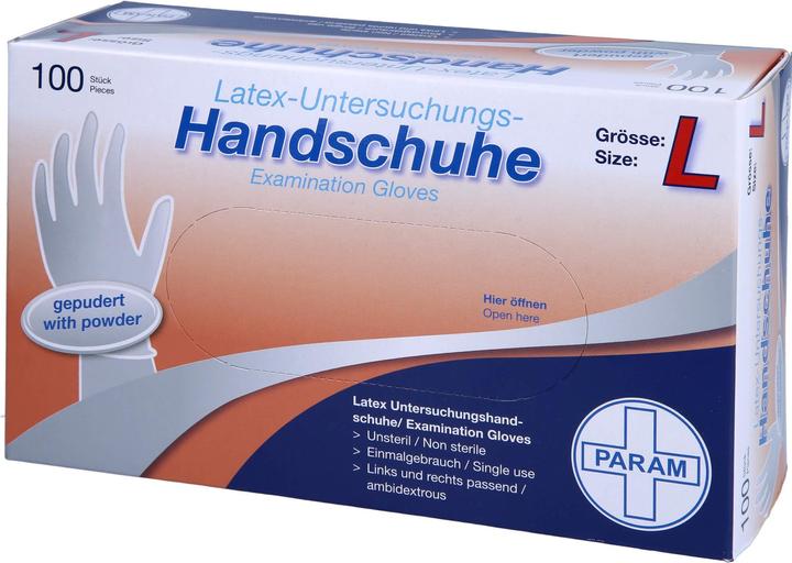 Actual product image Disposable gloves latex powdered L, 100 pcs HAS (L)