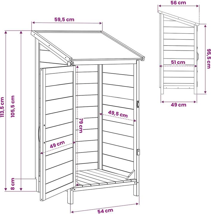 Produktbild vidaXL Garten Shed