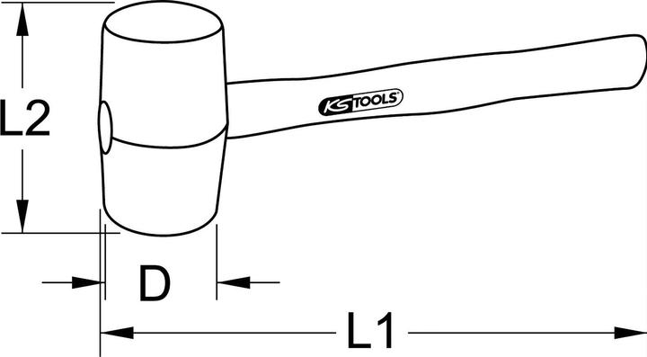 Actual product image KS Tools rubber mallet (520 g)