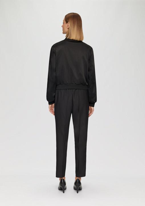 Actual product image S.Oliver Indoor-Jacke Satinblouson mit Rippbündchen (46)
