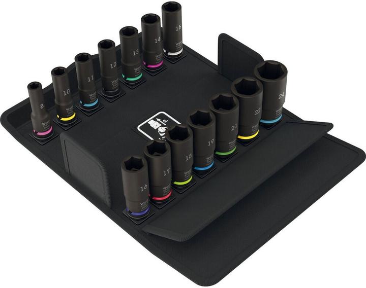 Wera 8790 B Impaktor Deep Set 1, 14-teilig (10 mm, 11 mm, 12 mm, 13 mm, 14 mm, 15 mm, 16 mm, 17 mm, 18 mm, 19 mm, 21 mm, 22 mm, 24 mm, 8 mm)