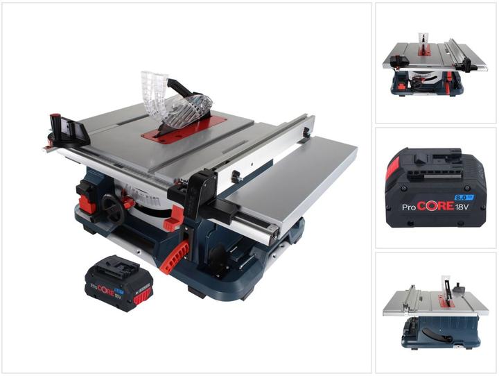 Bosch Professional Bosch GTS 18V-216 Professional Akku Tischkreissäge 18 V 216 mm Biturbo Brushless + 1x ProCORE Akku 8