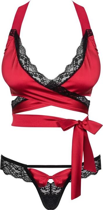 Produktbild Obsessive Sensuelia 2teiliges DessousSet mit WickelOberteil rot (S/M)
