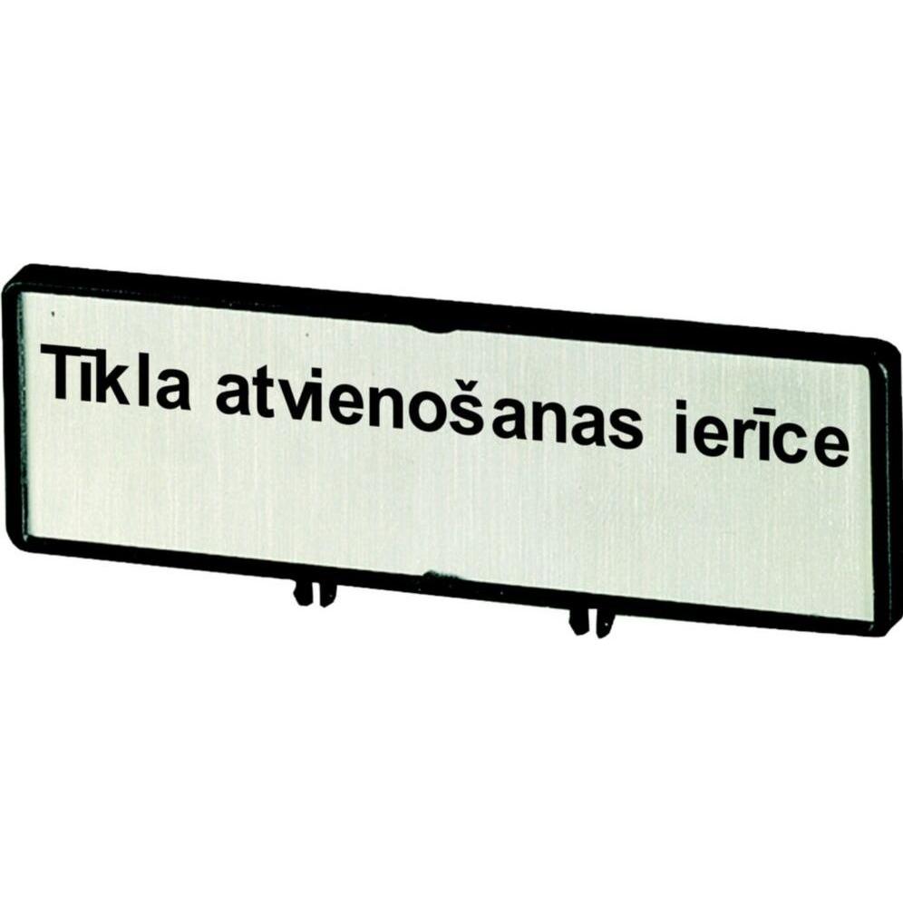 Eaton, Systemstromversorgung, Träger mit Schild, verwendbar für T5, T5B, P3, 88 x 27 mm, beschriftet mit zNetz-Trenneinr...