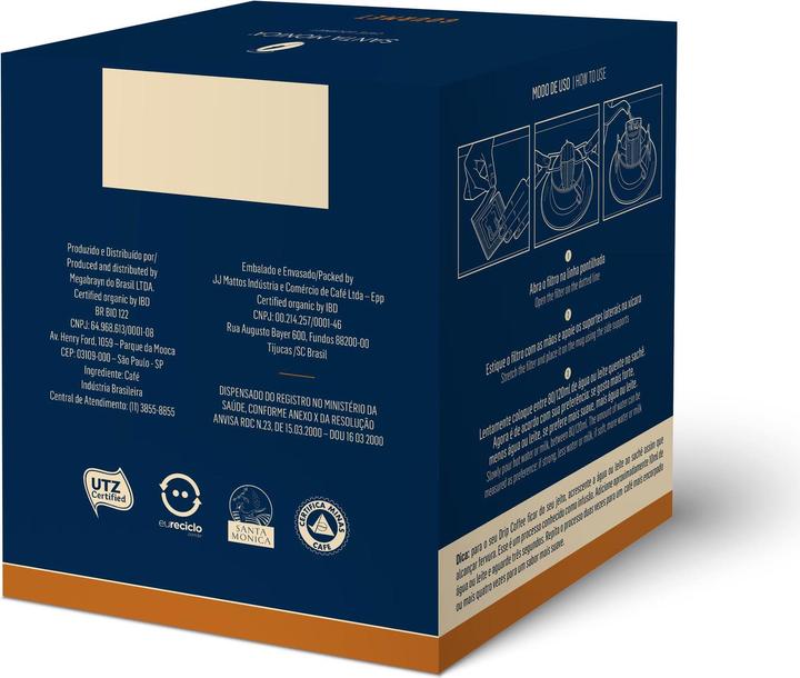 Actual product image Santa Monica Drip Coffee Gourmet 10 sachets (Medium roast, 300 g)