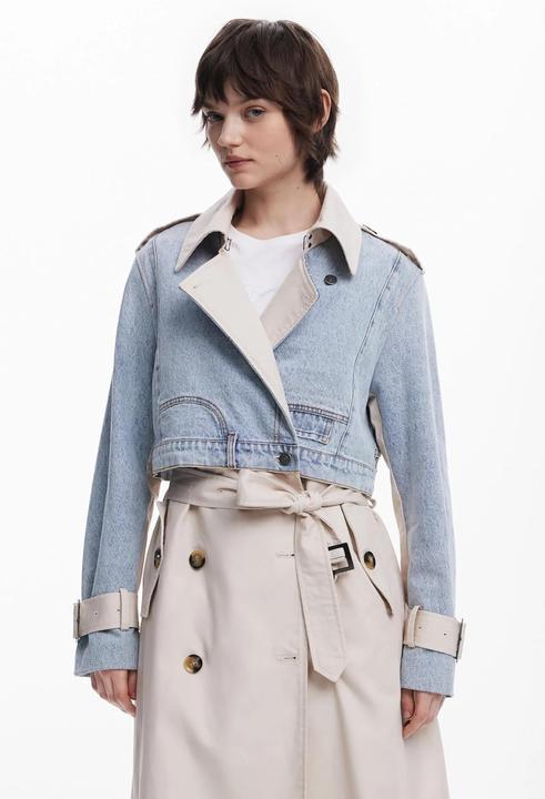 Immagine prodotto Desigual Trenchcoat Ibrido e Giacca di Jeans con Tasche e Bottoni