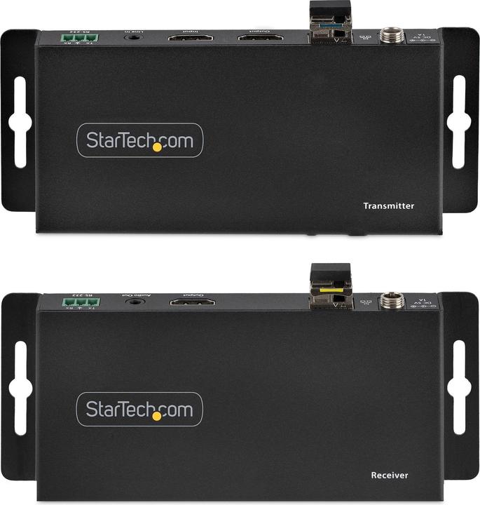 Produktbild StarTech COM 4K HDMI over Fiber Extender Kit 4K 60Hz 3300ft 1km Single Mode/1000ft 300m Multimode LC (Kabel)