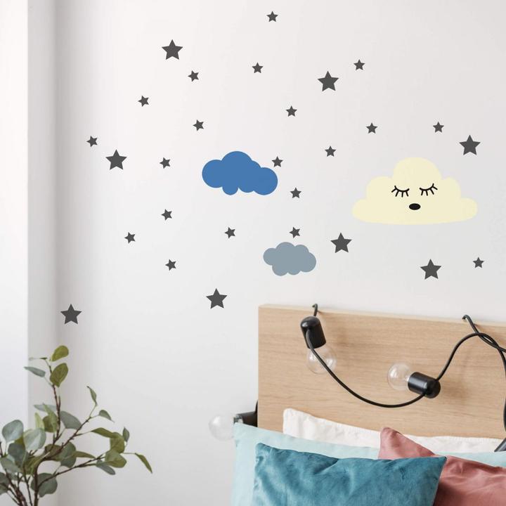 Produktbild Trenddeko Wolke schlummernd & Sterne (40 x 25 cm)