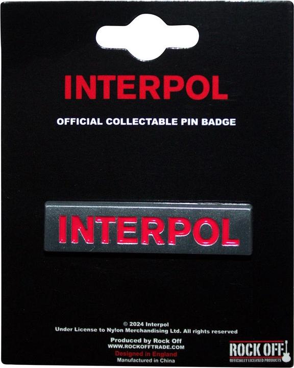 Actual product image Interpol Text Logo Badge