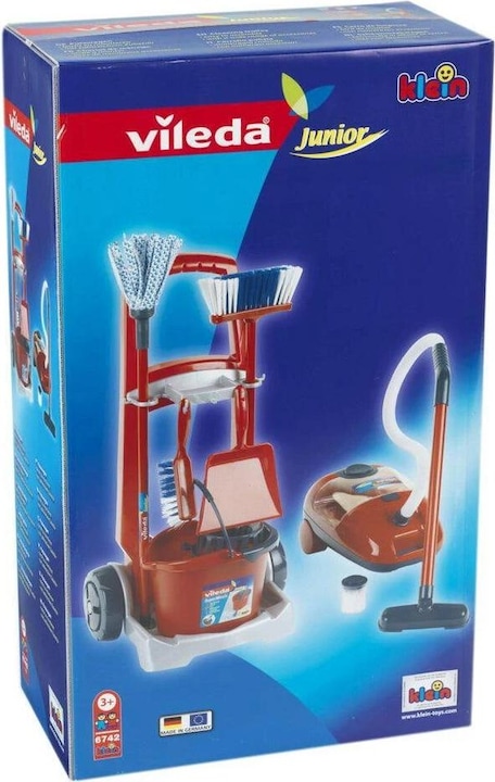 Actual product image Theo Klein Vileda broom cart + vacuum cleaner