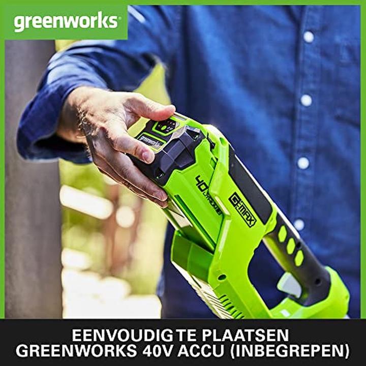 Produktbild Greenworks G40LTK2, Trimmer, 40V, Frontmonteret, m/2x2Ah batteri og universal lader (Trimmfaden)