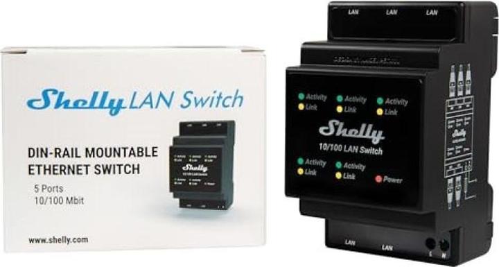 Actual product image Shelly LAN Switch (5 ports)