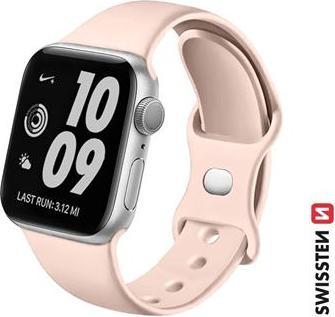 Produktbild Swissten Silicone band for apple watch 42-44 mm pink sand (42 mm, 44 mm, Silikon)